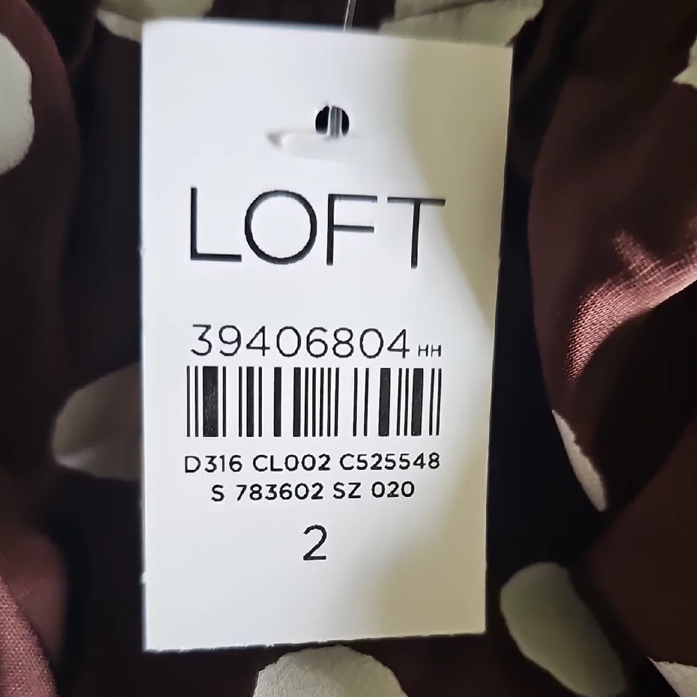 LOFT Brown and White Polka Dot Womens Dress - Picture 9 of 9